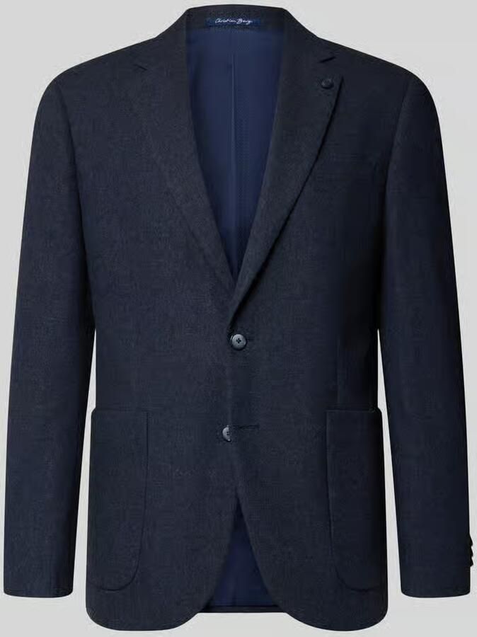 Christian Berg Men Colbert van mix van polyester en wol in melangelook