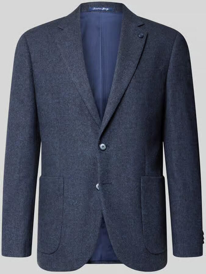 Christian Berg Men Colbert van mix van polyester en wol in melangelook