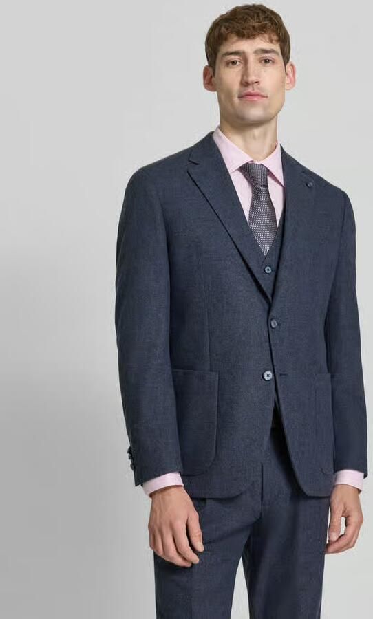 Christian Berg Men Colbert van mix van polyester en wol in melangelook - Foto 3
