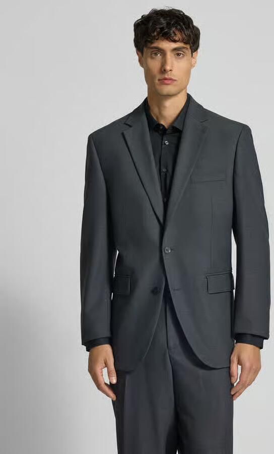 Christian Berg Men comfort fit 2-knoop-colbert van wolmix - Foto 2
