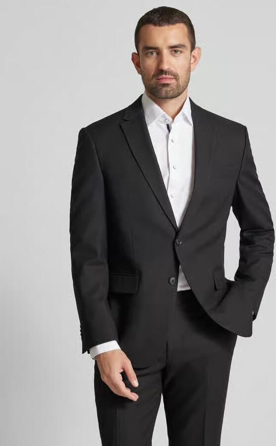 Christian Berg Men comfort fit colbert met viscose - Foto 2