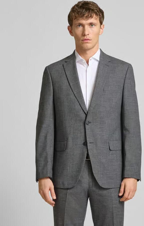 Christian Berg Men comfort fit colbert met viscose - Foto 2