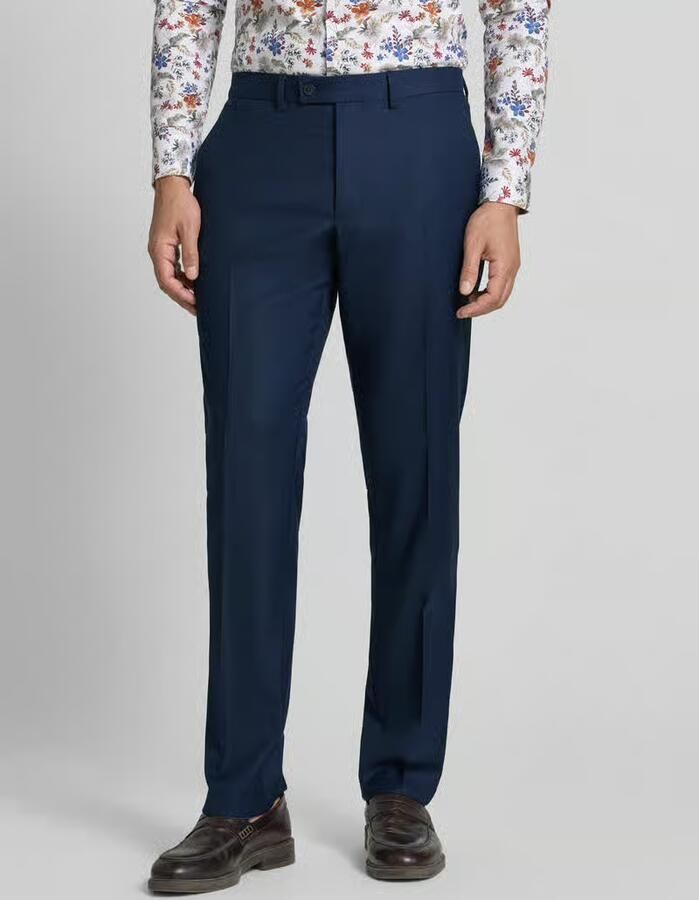 Christian Berg Men Fijn gestructureerde pantalon met persplooien - Foto 2