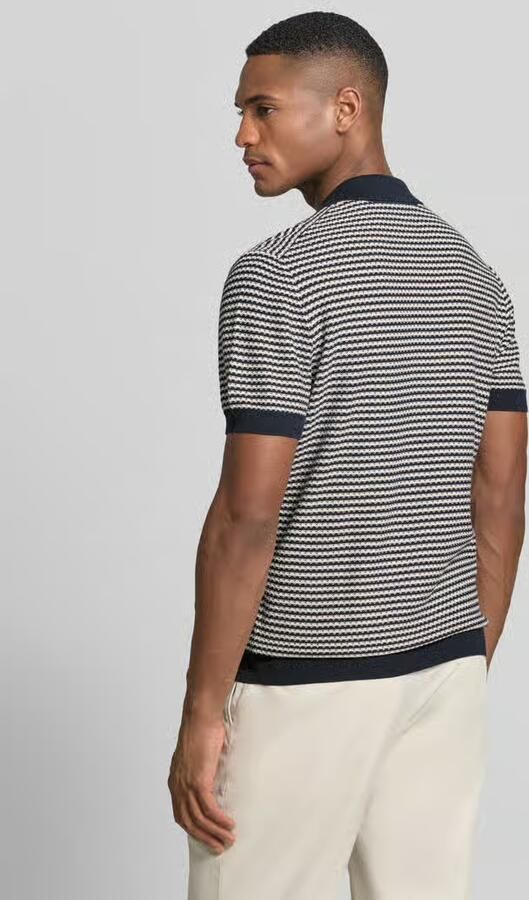 Christian Berg Men Gebreid shirt met Polokraag en Knoopsluiting - Foto 3