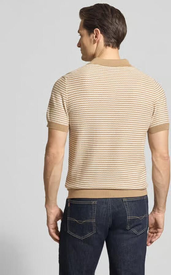 Christian Berg Men Gebreid shirt met Polokraag en Knoopsluiting - Foto 2