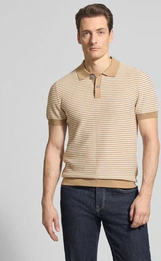 Christian Berg Men Gebreid shirt met Polokraag en Knoopsluiting - Foto 3