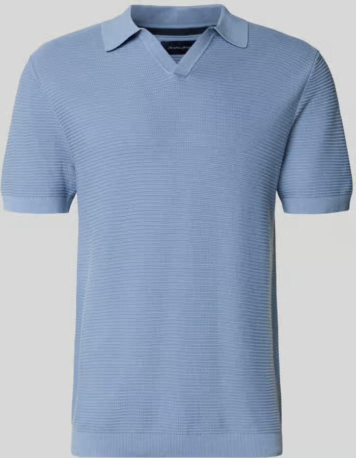 Christian Berg Men Gebreid shirt met Polokraag en V-hals - Foto 2