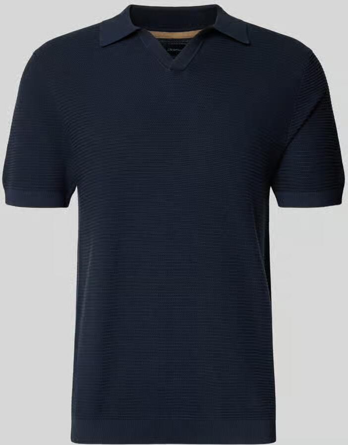 Christian Berg Men Gebreid shirt met Polokraag en V-hals