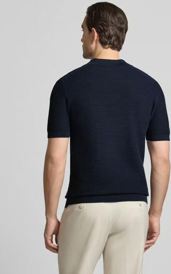 Christian Berg Men Gebreid shirt met Polokraag en V-hals - Foto 3