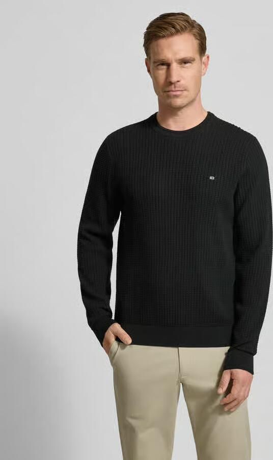 Christian Berg Men Gebreide pullover met labeldetail - Foto 2