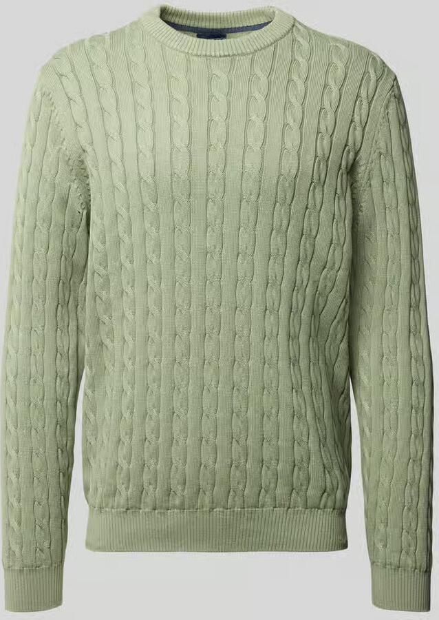 Christian Berg Men Gebreide pullover met ribboorden - Foto 2