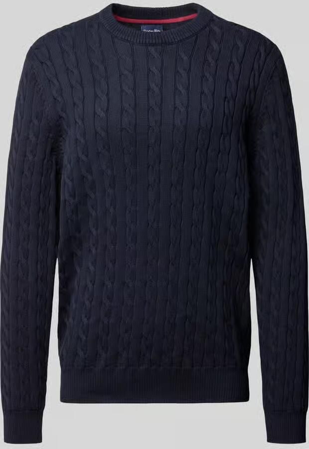 Christian Berg Men Gebreide pullover met ribboorden - Foto 2