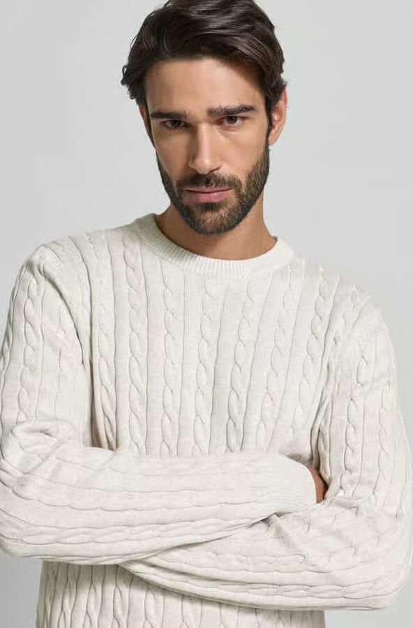 Christian Berg Men Gebreide pullover met ribboorden