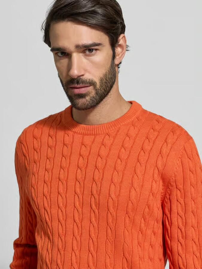 Christian Berg Men Gebreide pullover met ribboorden