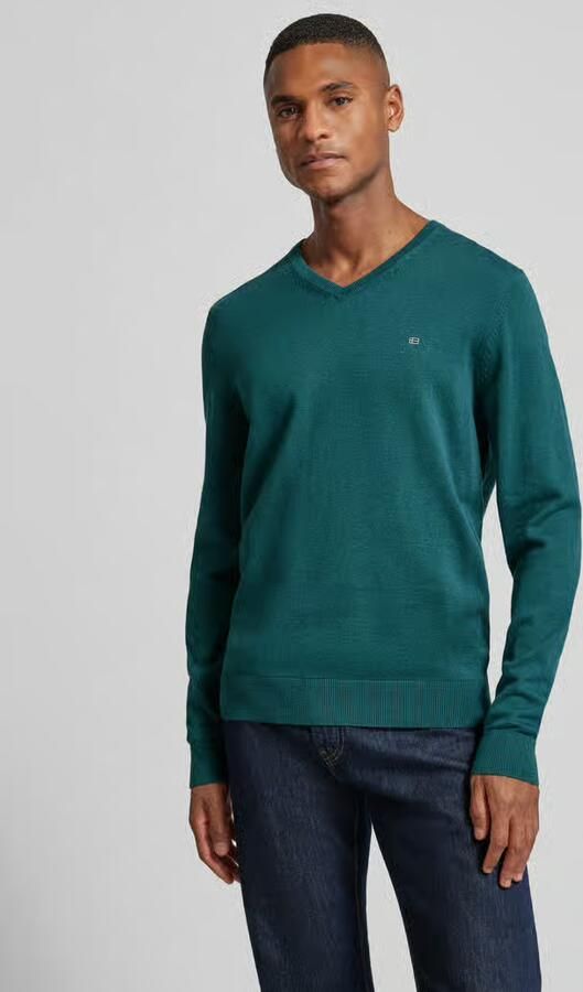 Christian Berg Men Gebreide pullover met V-hals - Foto 2