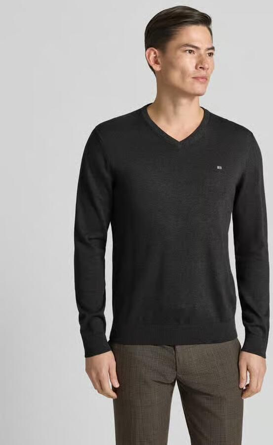 Christian Berg Men Gebreide pullover met V-hals - Foto 2