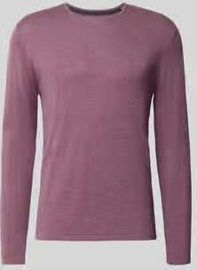 Christian Berg Men Gebreide pullover van katoen met ronde hals