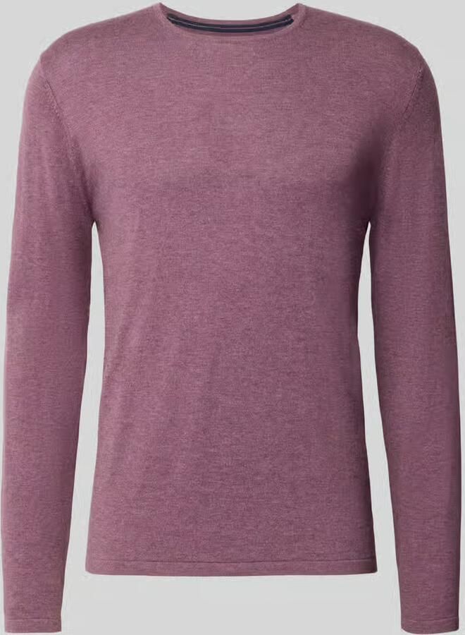 Christian Berg Men Gebreide pullover van katoen met ronde hals