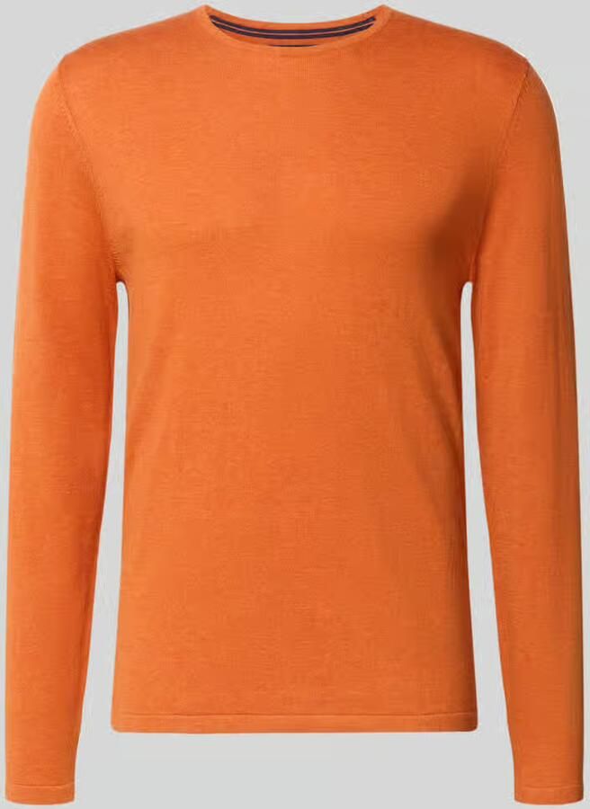 Christian Berg Men Gebreide pullover van katoen met ronde hals