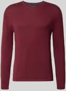 Christian Berg Men Gebreide pullover van katoen met ronde hals