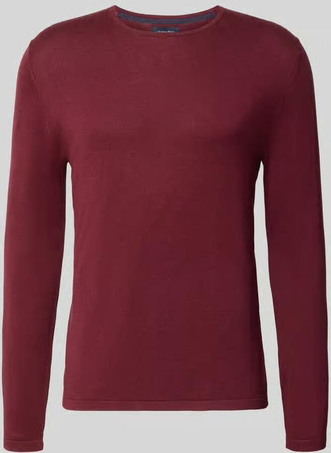 Christian Berg Men Gebreide pullover van katoen met ronde hals