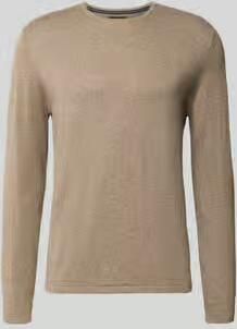 Christian Berg Men Gebreide pullover van katoen met ronde hals