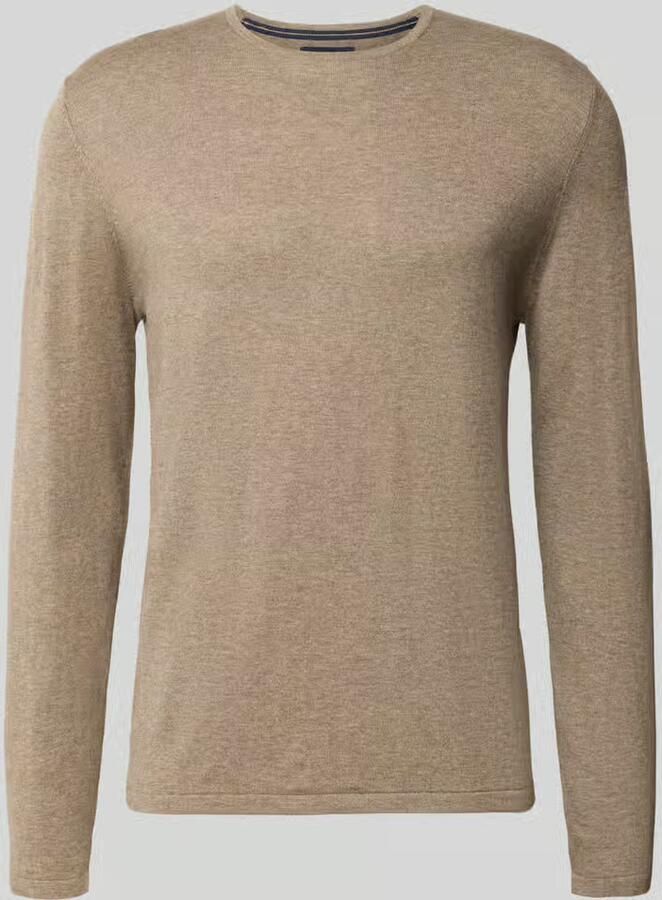 Christian Berg Men Gebreide pullover van katoen met ronde hals