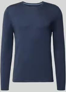 Christian Berg Men Gebreide pullover van katoen met ronde hals