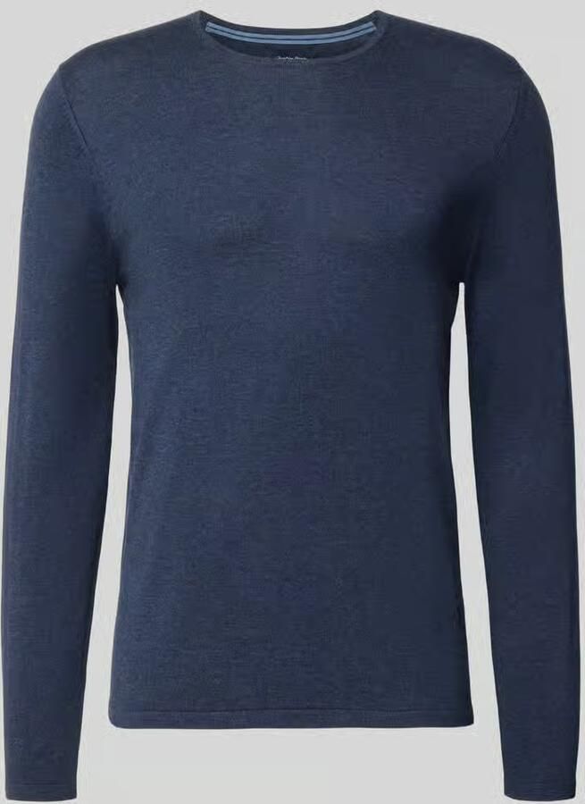 Christian Berg Men Gebreide pullover van katoen met ronde hals