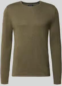 Christian Berg Men Gebreide pullover van katoen met ronde hals