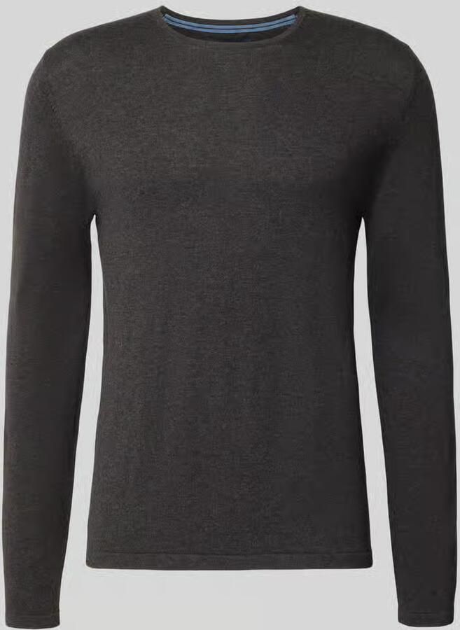 Christian Berg Men Gebreide pullover van katoen met ronde hals