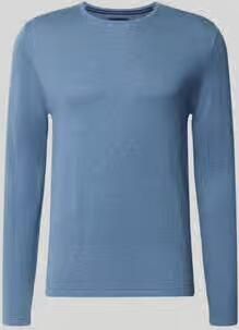 Christian Berg Men Gebreide pullover van katoen met ronde hals