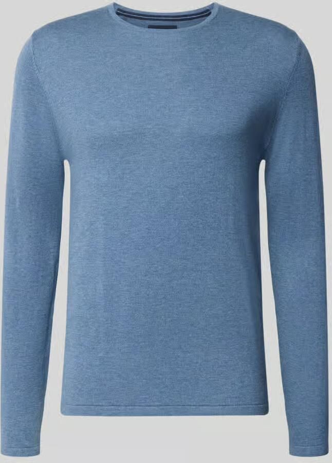Christian Berg Men Gebreide pullover van katoen met ronde hals