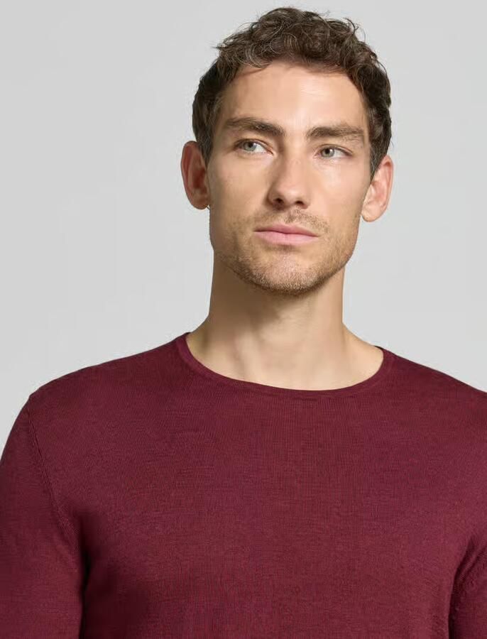 Christian Berg Men Gebreide pullover van katoen met ronde hals - Foto 2
