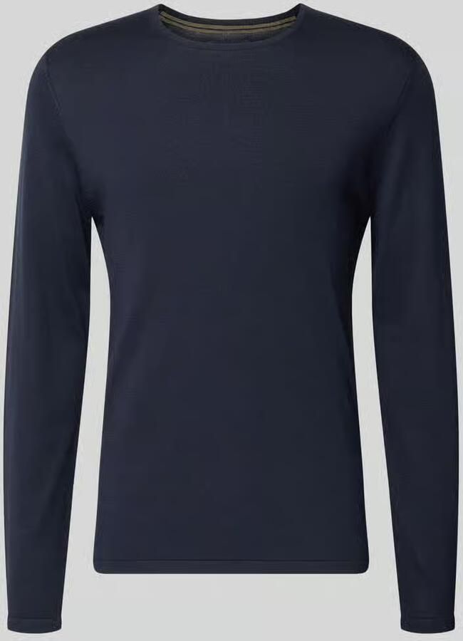 Christian Berg Men Gebreide pullover van katoen met ronde hals