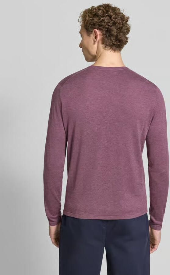 Christian Berg Men Gebreide pullover van katoen met ronde hals - Foto 2