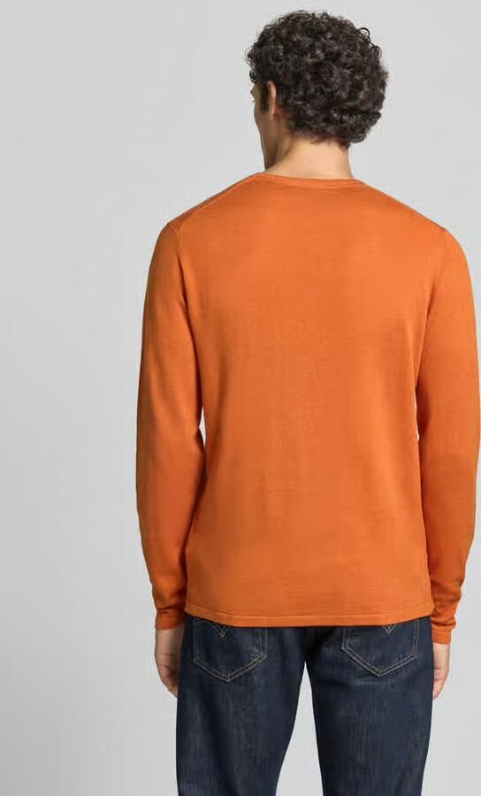 Christian Berg Men Gebreide pullover van katoen met ronde hals - Foto 2