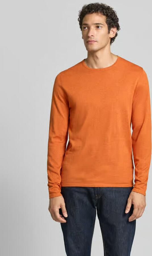 Christian Berg Men Gebreide pullover van katoen met ronde hals - Foto 3