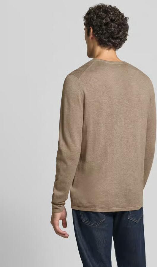 Christian Berg Men Gebreide pullover van katoen met ronde hals - Foto 3