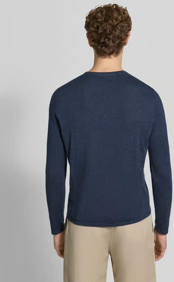 Christian Berg Men Gebreide pullover van katoen met ronde hals - Foto 2