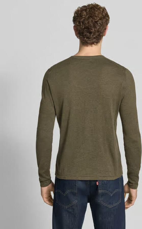 Christian Berg Men Gebreide pullover van katoen met ronde hals - Foto 2