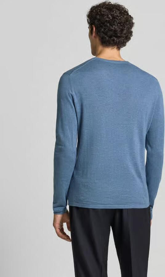 Christian Berg Men Gebreide pullover van katoen met ronde hals - Foto 3