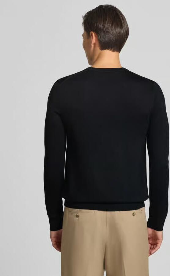 Christian Berg Men Gebreide pullover van wolmix met v-hals - Foto 2