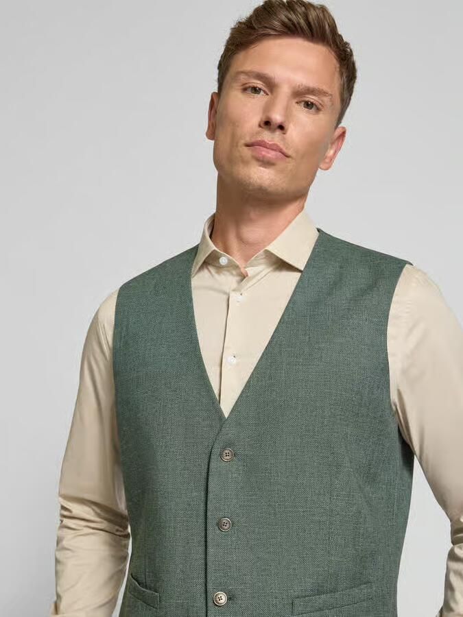 Christian Berg Men Gilet met strookzakken model 'GIL'