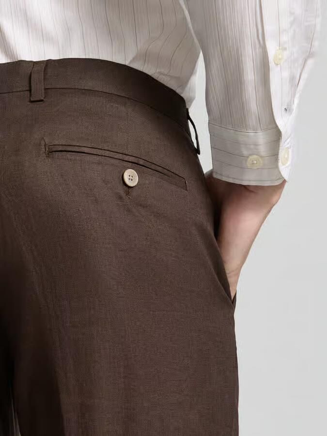 Christian Berg Men Linnen broek met achterzakken