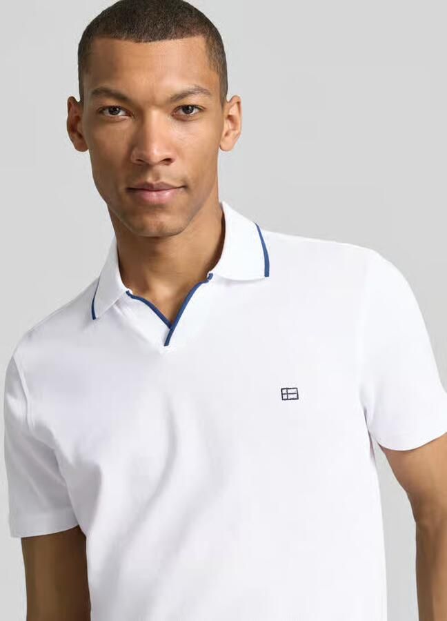 Christian Berg Men modern fit poloshirt met logo-stitching
