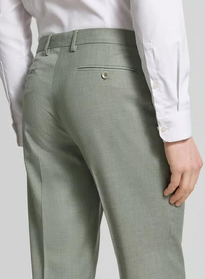 Christian Berg Men Pantalon met persplooien en achterzakken