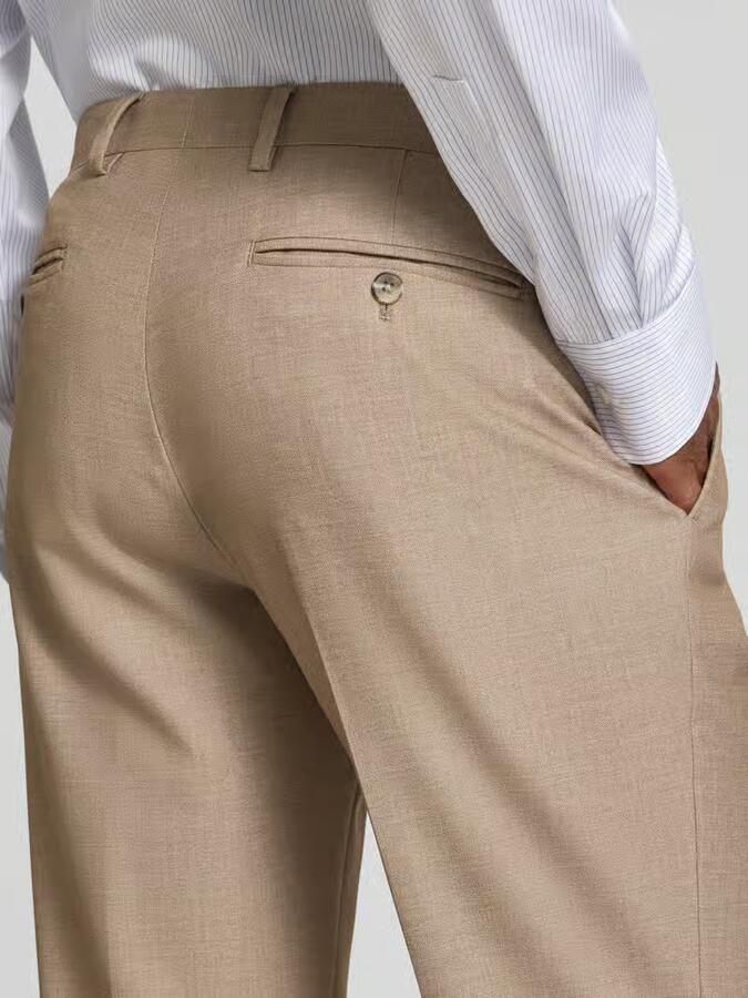 Christian Berg Men Pantalon met persplooien en achterzakken