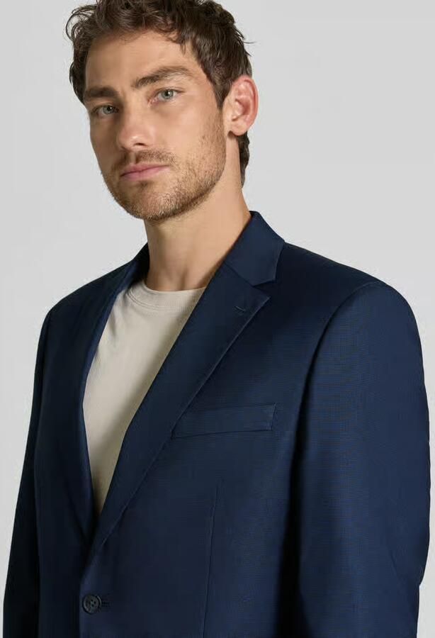 Christian Berg Men regular fit 2-knoops colbert met viscose - Foto 2