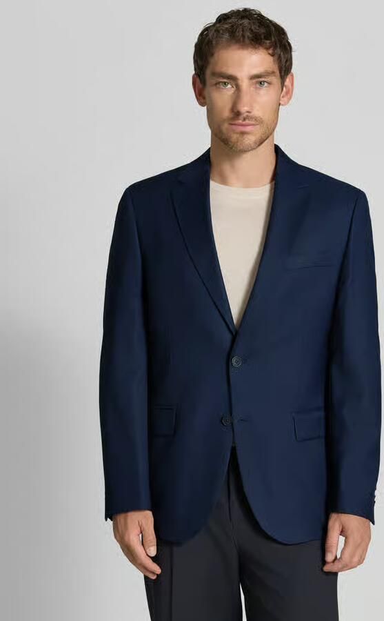 Christian Berg Men regular fit 2-knoops colbert met viscose - Foto 4